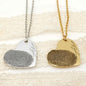 Fingerprint Heart Necklace Valentines Day