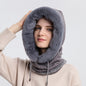 Thick Plush Hat With Scarf