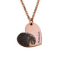 Fingerprint Heart Necklace Valentines Day
