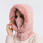 Thick Plush Hat With Scarf