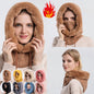 Thick Plush Hat With Scarf