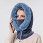 Thick Plush Hat With Scarf