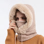 Thick Plush Hat With Scarf