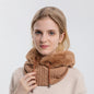 Thick Plush Hat With Scarf