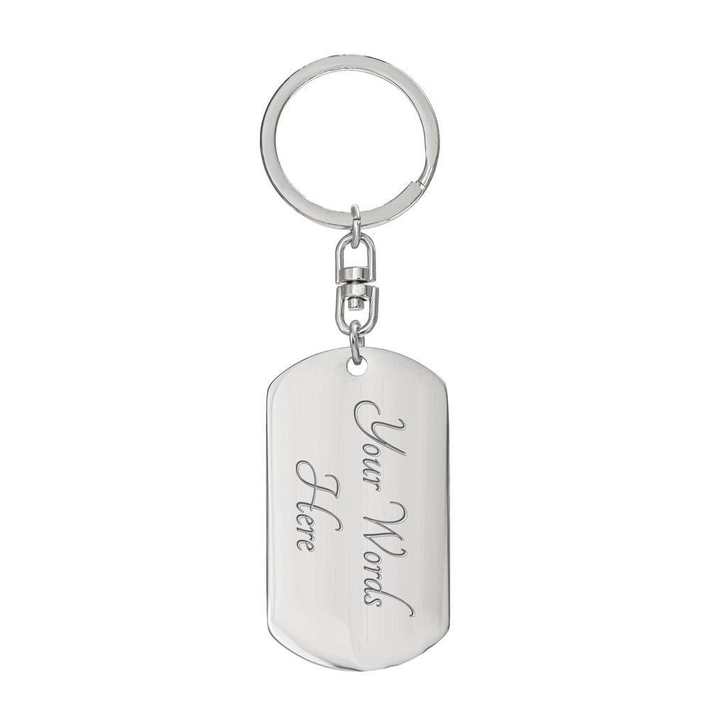 To My Son | Dog Tag With Swivel Keychain