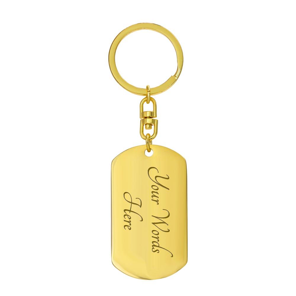 To My Son | Dog Tag With Swivel Keychain