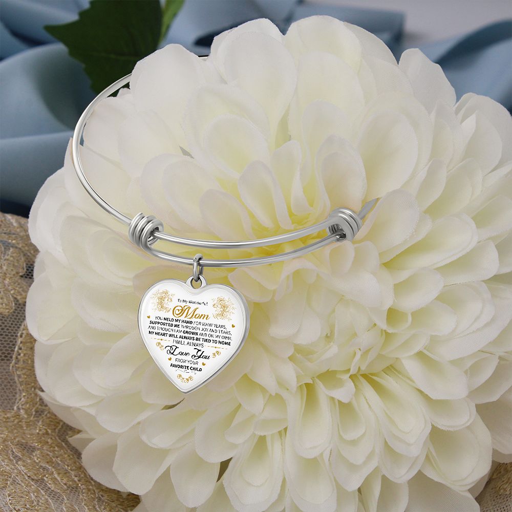 To My Wonderful Mom | Adjustable Luxury Heart Bangle