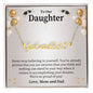 To Our Daughter | Name Necklace+ Heart Character | Graduation Gift