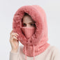 Thick Plush Hat With Scarf