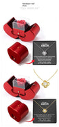 Jewelry Clover Necklace Box For Girlfriend, Wife, Bride, Mother, Bridesmaid