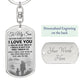 To My Son | Dog Tag With Swivel Keychain