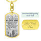 To My Son | Dog Tag With Swivel Keychain