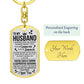 To My Husband | Dog Tag With Swivel Keychain