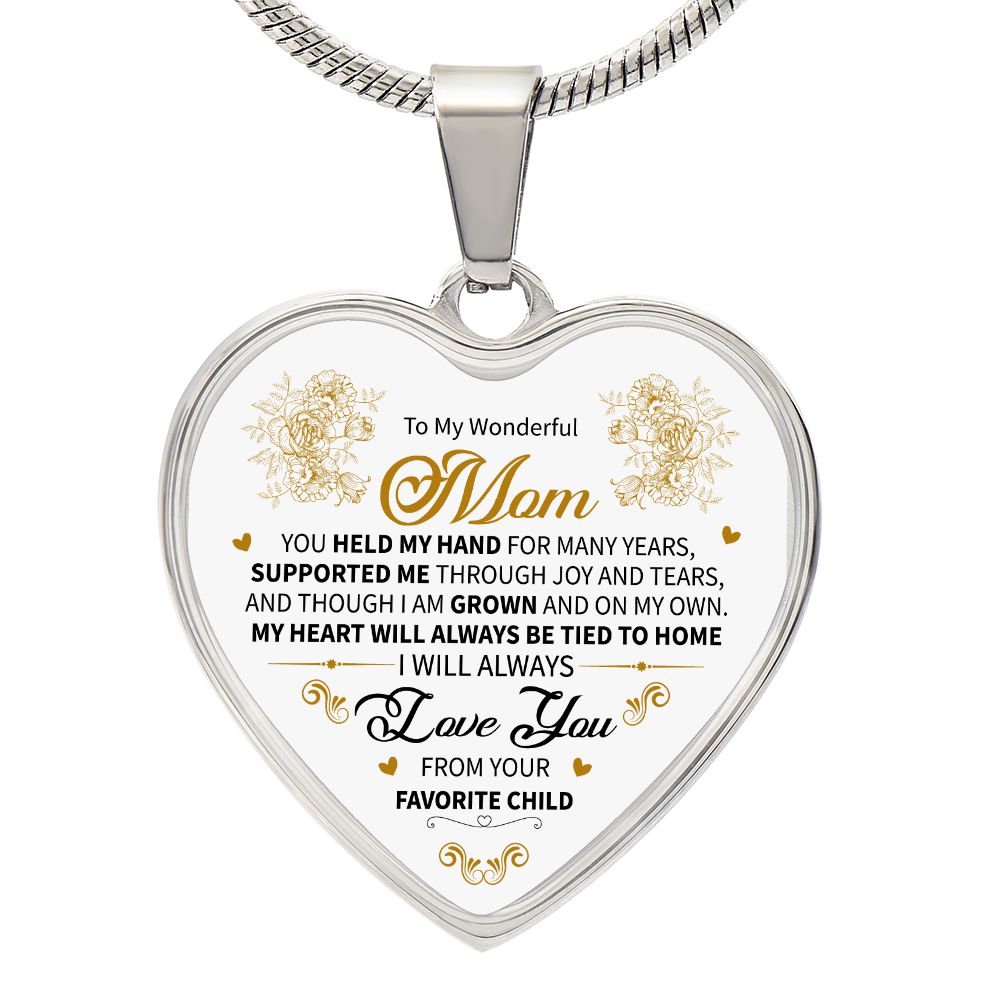 To My Wonderful Mom | Luxury Heart Necklace!