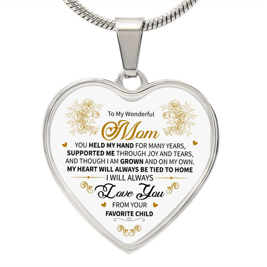 To My Wonderful Mom | Luxury Heart Necklace!