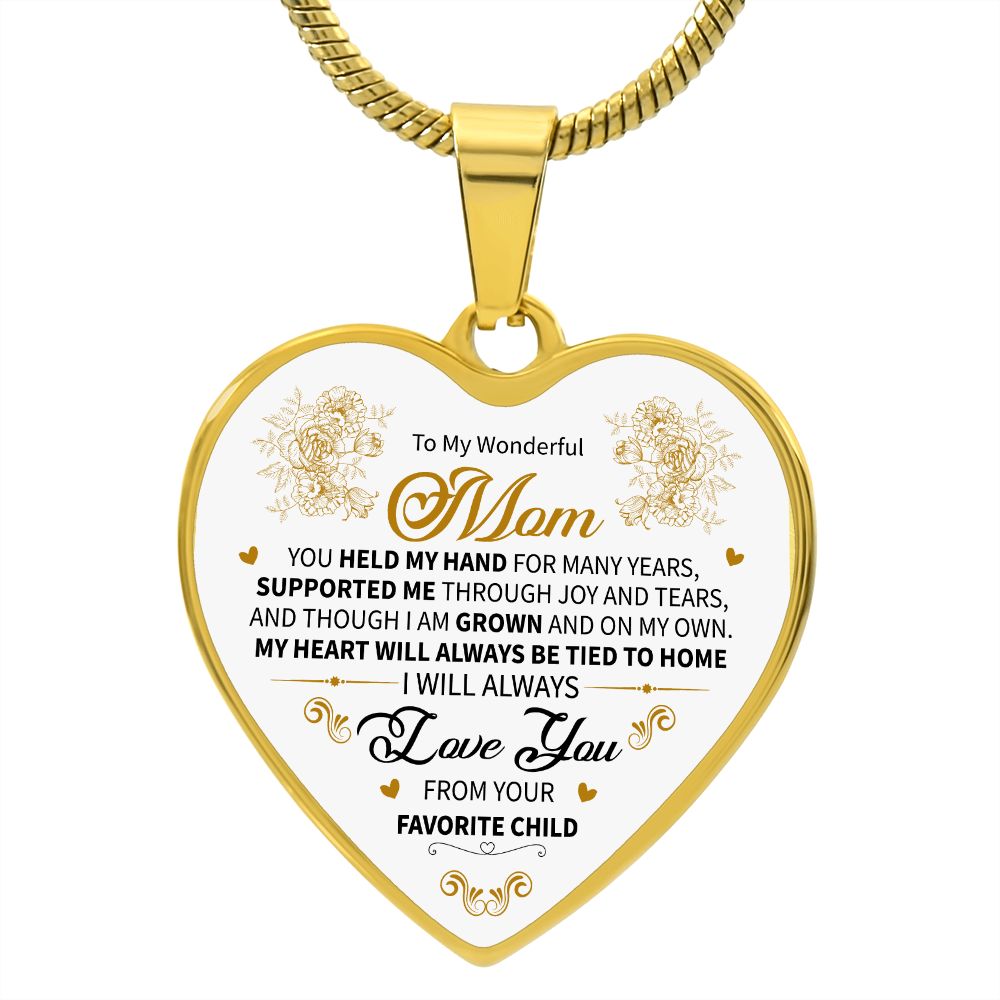 To My Wonderful Mom | Luxury Heart Necklace!