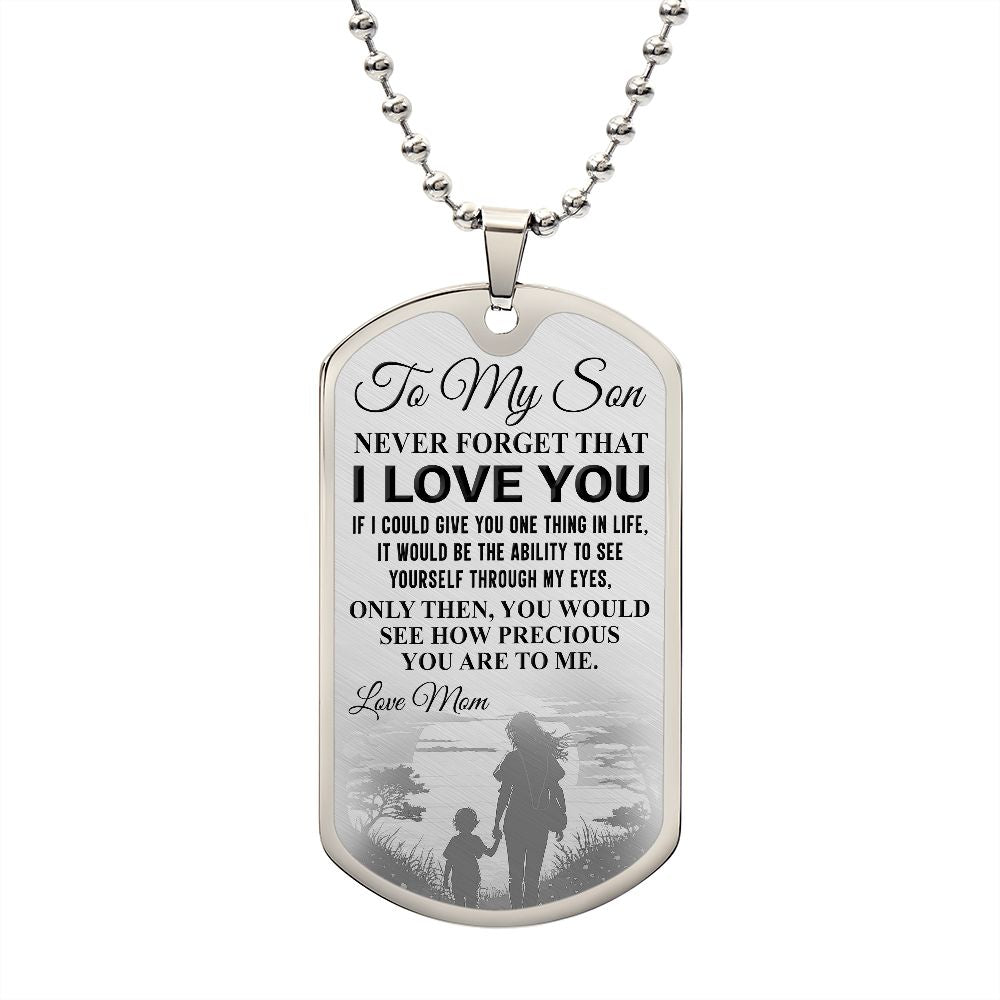 To My Son | Luxury Dog Tag -