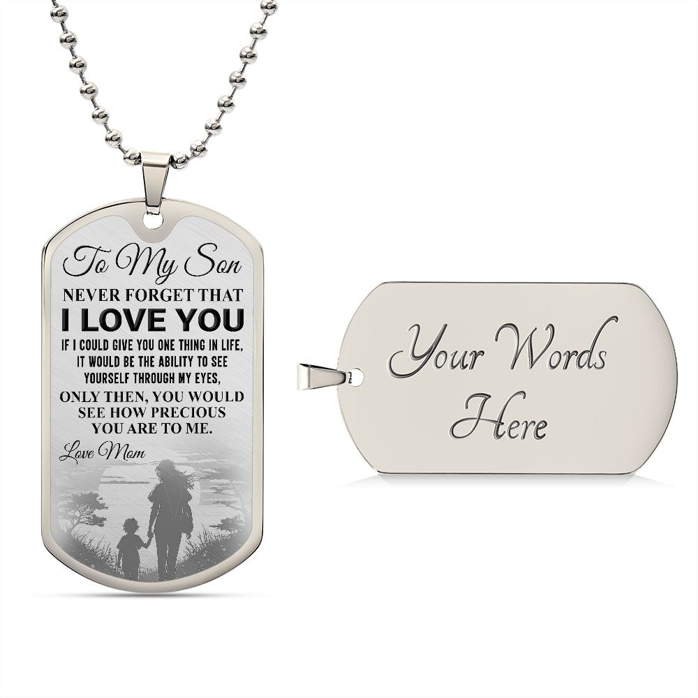 To My Son | Luxury Dog Tag -