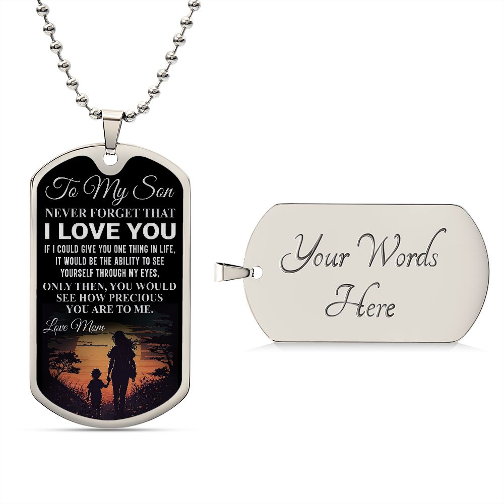 To My Son | Luxury Dog Tag