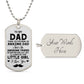 To Dad | I'll Always Be Your Little Girl | Luxury Dog Tag -