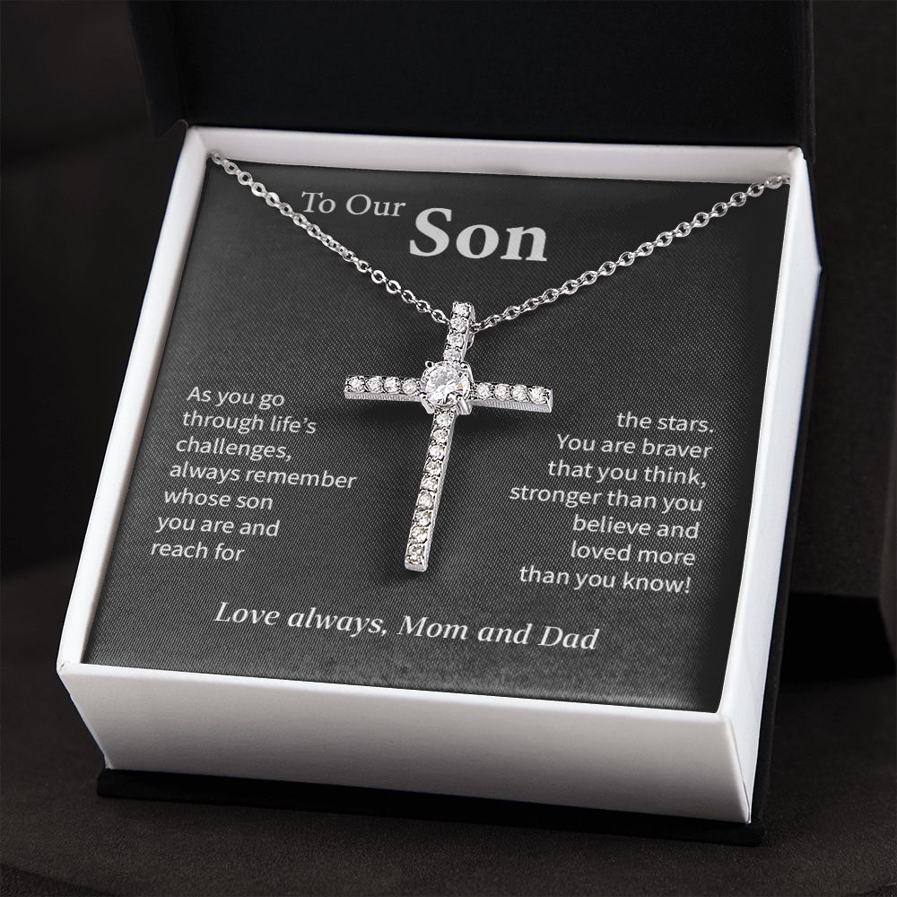 To Our Son | CZ Cross Necklace