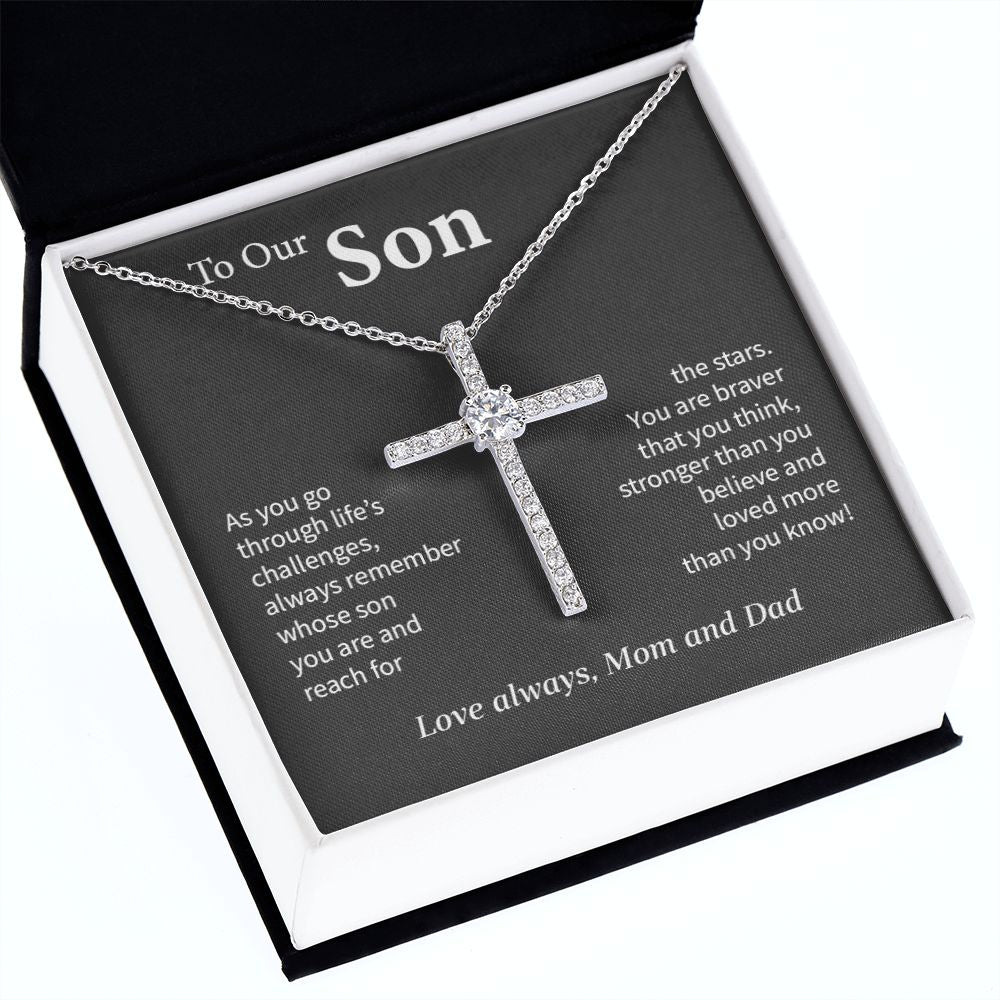 To Our Son | CZ Cross Necklace