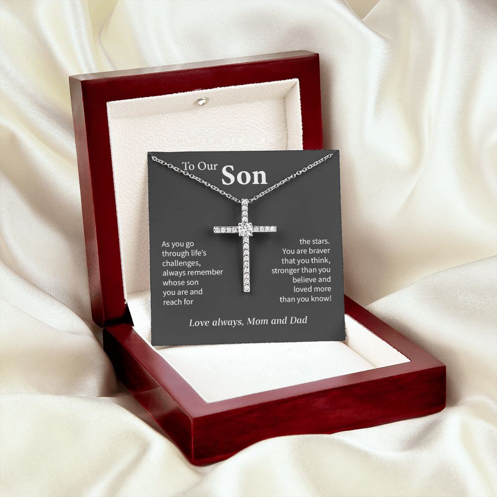 To Our Son | CZ Cross Necklace