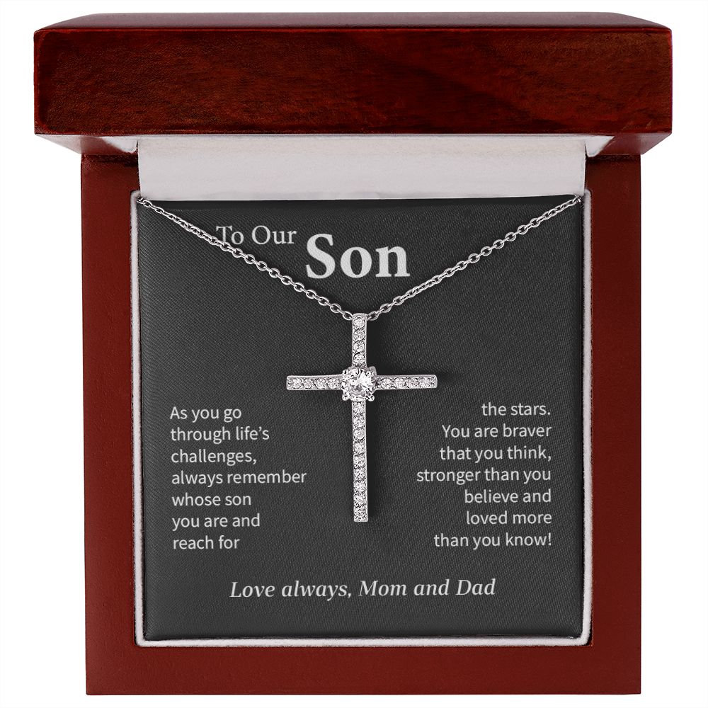 To Our Son | CZ Cross Necklace