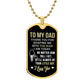 To Dad | I'll Always Be Your Little Boy | Luxury Dog Tag