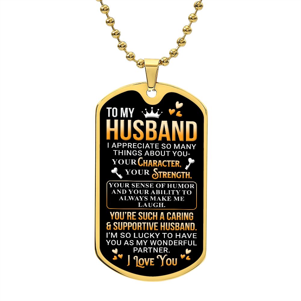 To My Husband | Luxury Dog Tag