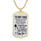 To Dad | I'll Always Be Your Little Boy | Luxury Dog Tag