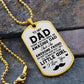 To Dad | I'll Always Be Your Little Girl | Luxury Dog Tag -