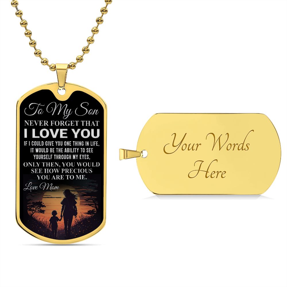 To My Son | Luxury Dog Tag