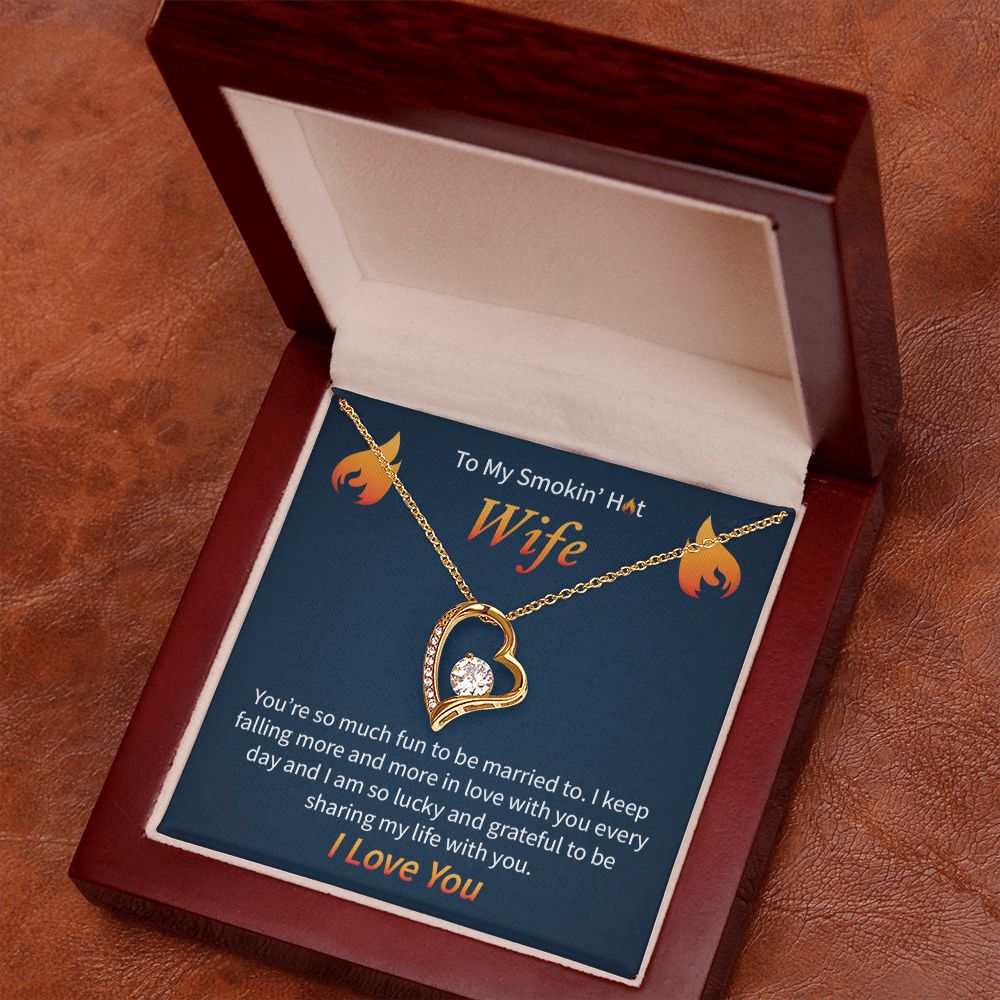 To My Smokin' Hot Wife | Forever Love Necklace