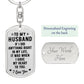 To My Husband | Dog Tag With Swivel Keychain