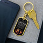 To My Son | Dog Tag With Swivel Keychain
