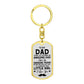 To My Dad | Always Be Your Little Girl | Dog Tag With Swivel Keychain