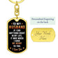 To My Husband | Dog Tag With Swivel Keychain
