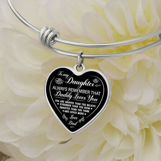 To My Daughter | Always Remember | Adjustable Luxury Heart Necklace
