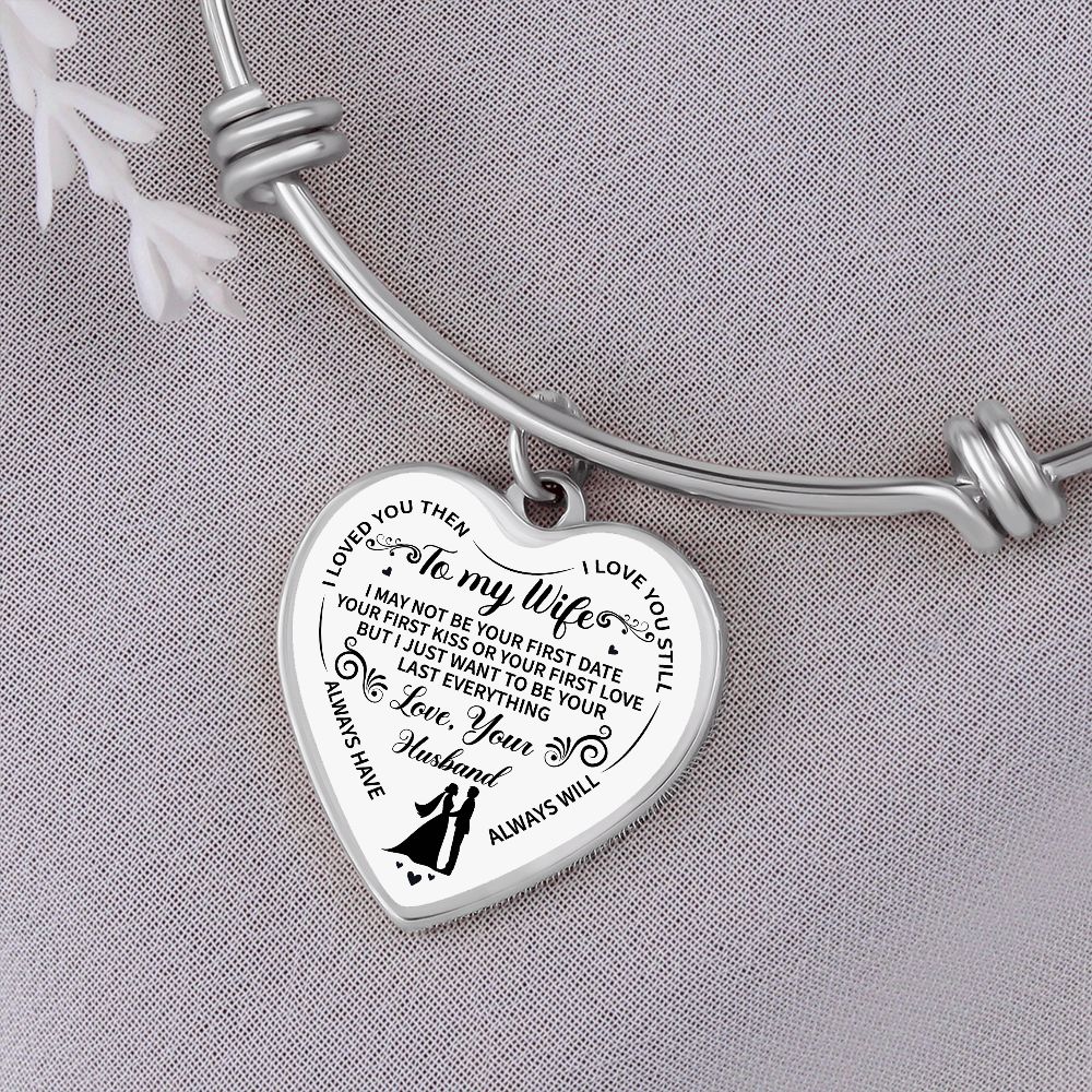 To My Wife | Adjustable Luxury Heart Bangle