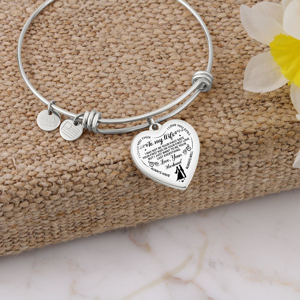 To My Wife | Adjustable Luxury Heart Bangle