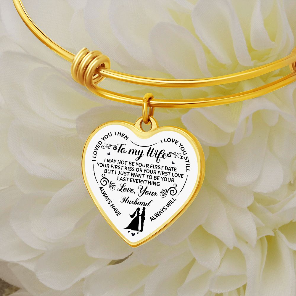 To My Wife | Adjustable Luxury Heart Bangle