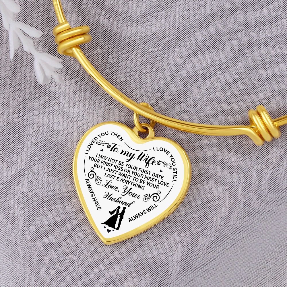 To My Wife | Adjustable Luxury Heart Bangle