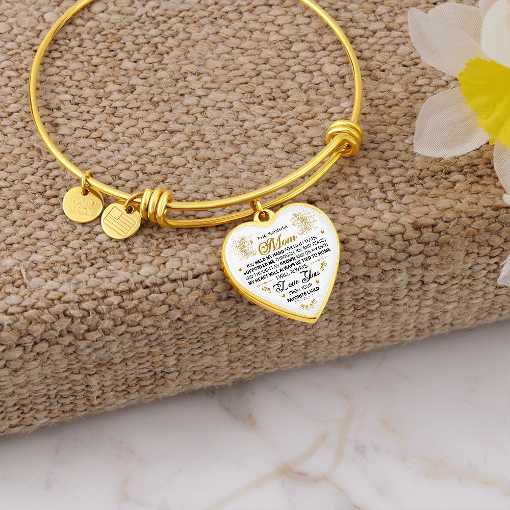 To My Wonderful Mom | Adjustable Luxury Heart Bangle