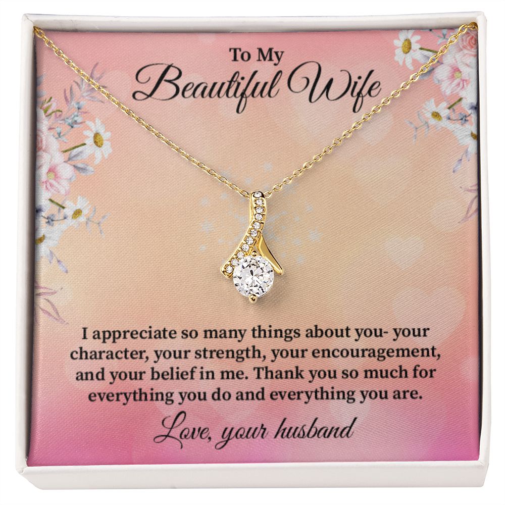 To My Beautiful Wife | Alluring Beauty Necklace