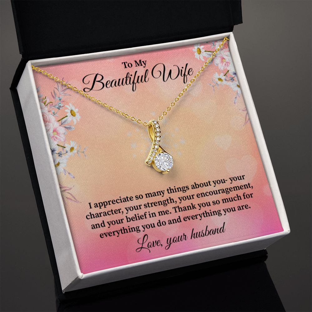 To My Beautiful Wife | Alluring Beauty Necklace