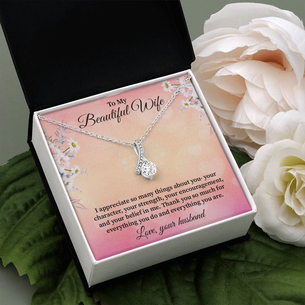 To My Beautiful Wife | Alluring Beauty Necklace