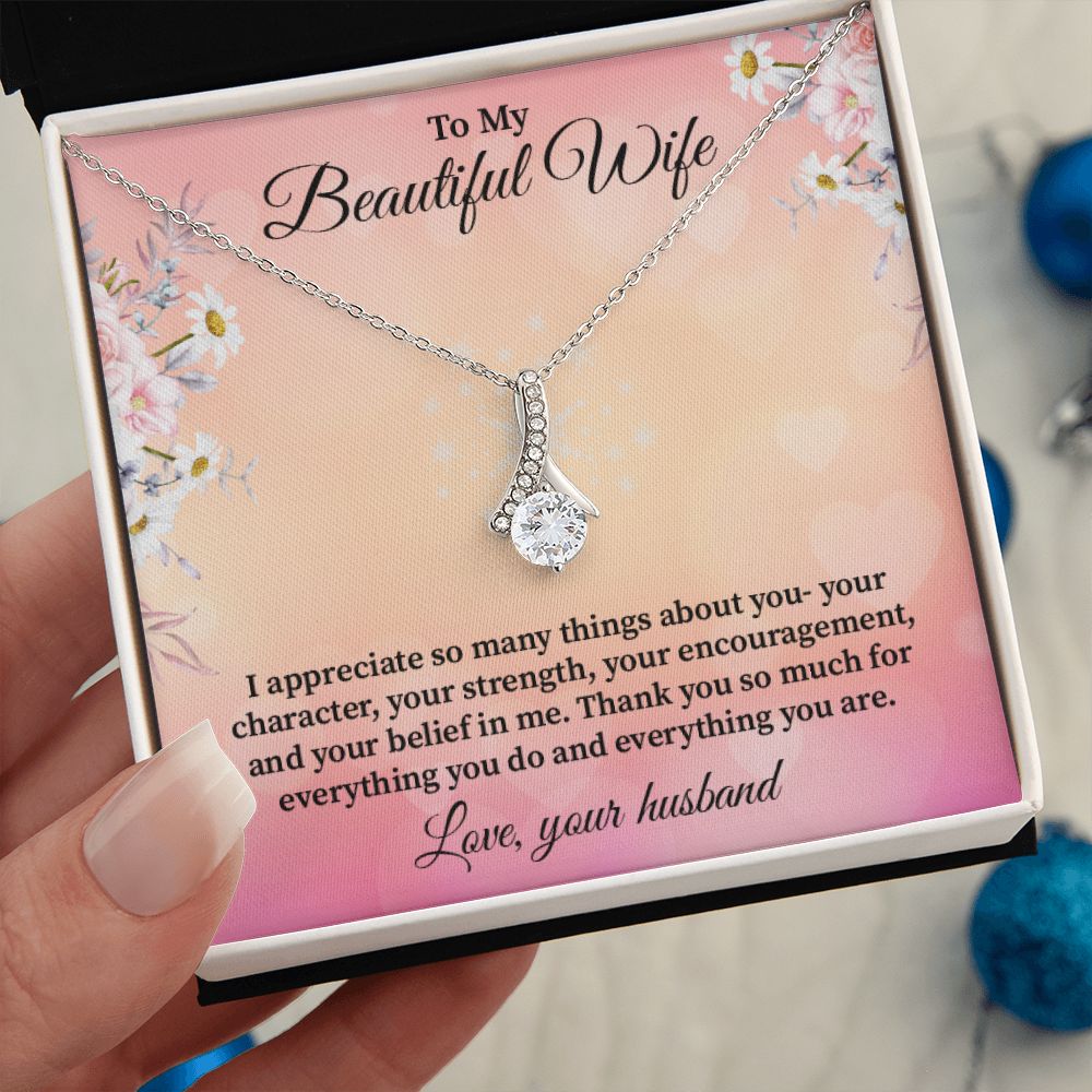 To My Beautiful Wife | Alluring Beauty Necklace