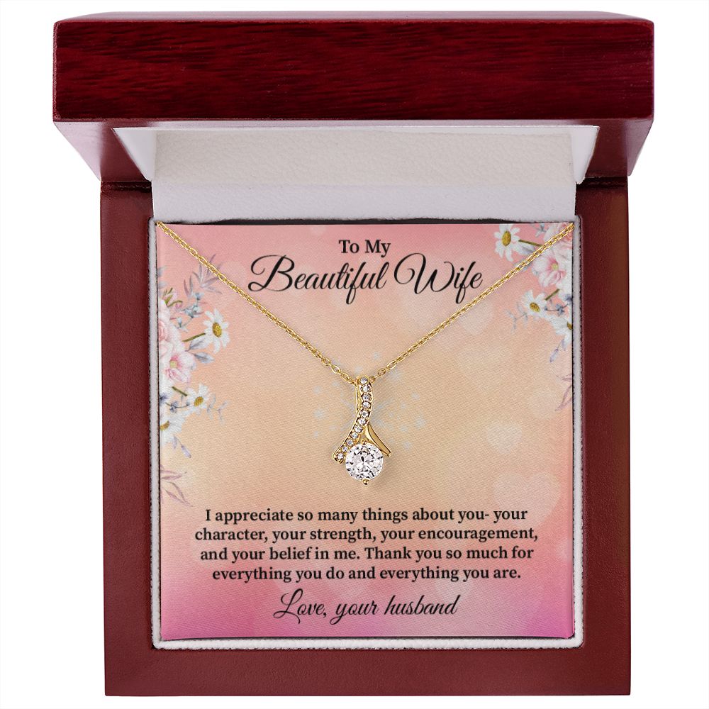 To My Beautiful Wife | Alluring Beauty Necklace