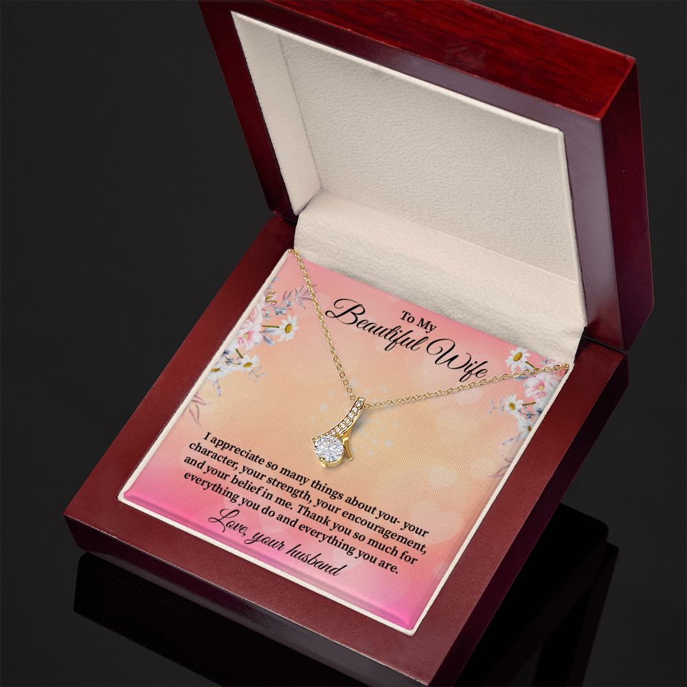To My Beautiful Wife | Alluring Beauty Necklace